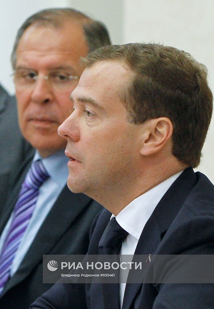 Встреча Д.Медведева с участниками заседания совета Россия—НАТО