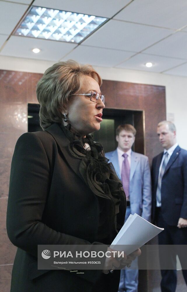 Валентина Матвиенко посещает Совет Федерации в Москве