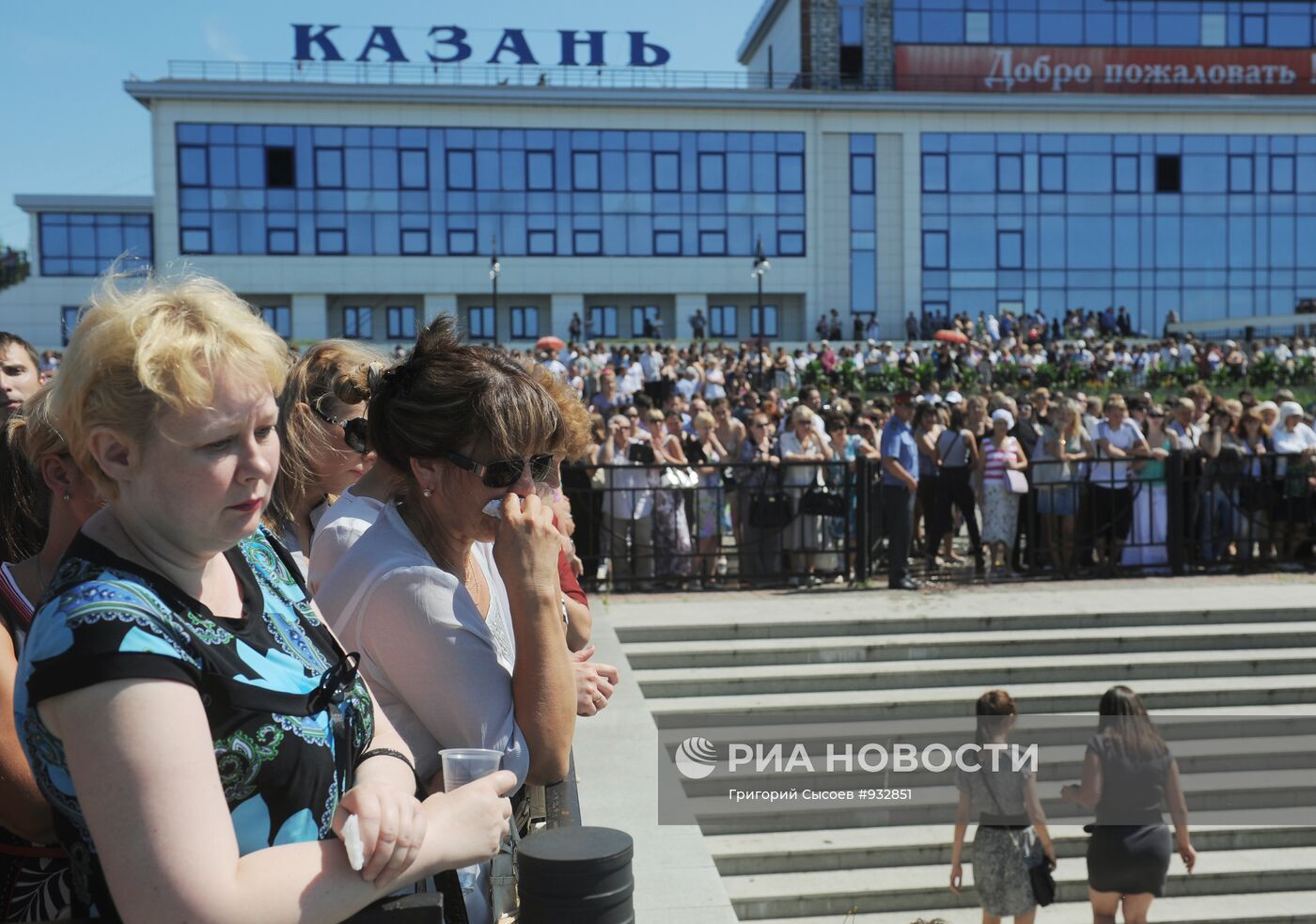 Акция в память о погибших на теплоходе "Булгария" в Казани