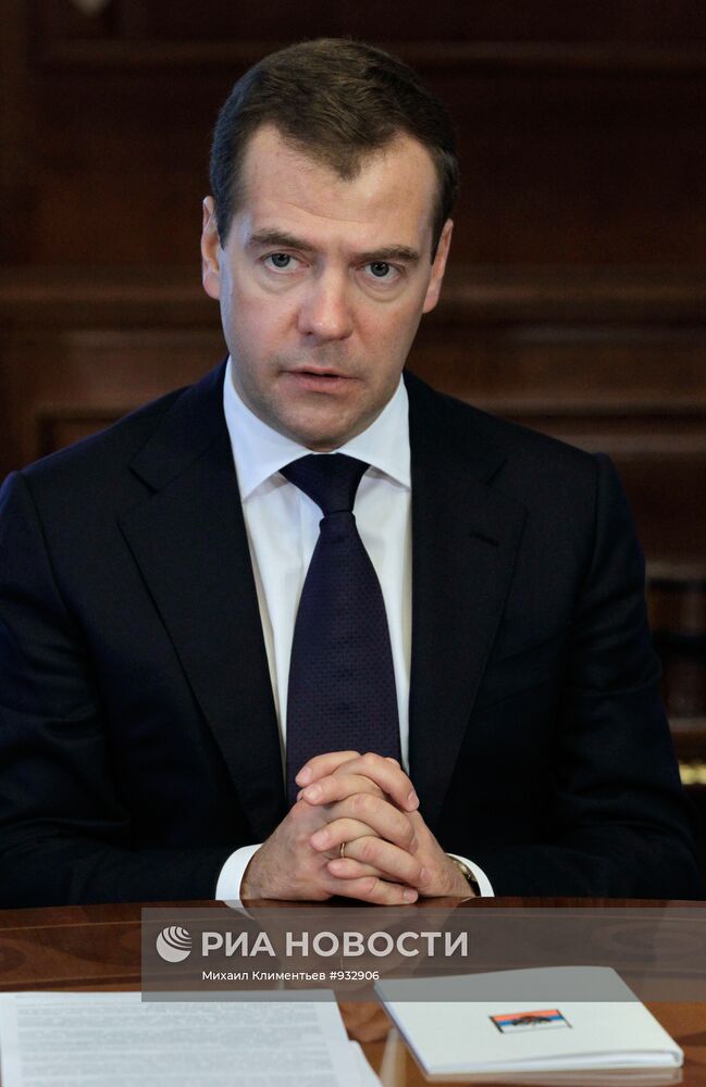 Встреча Д.Медведева с лидерами парламентских фракций