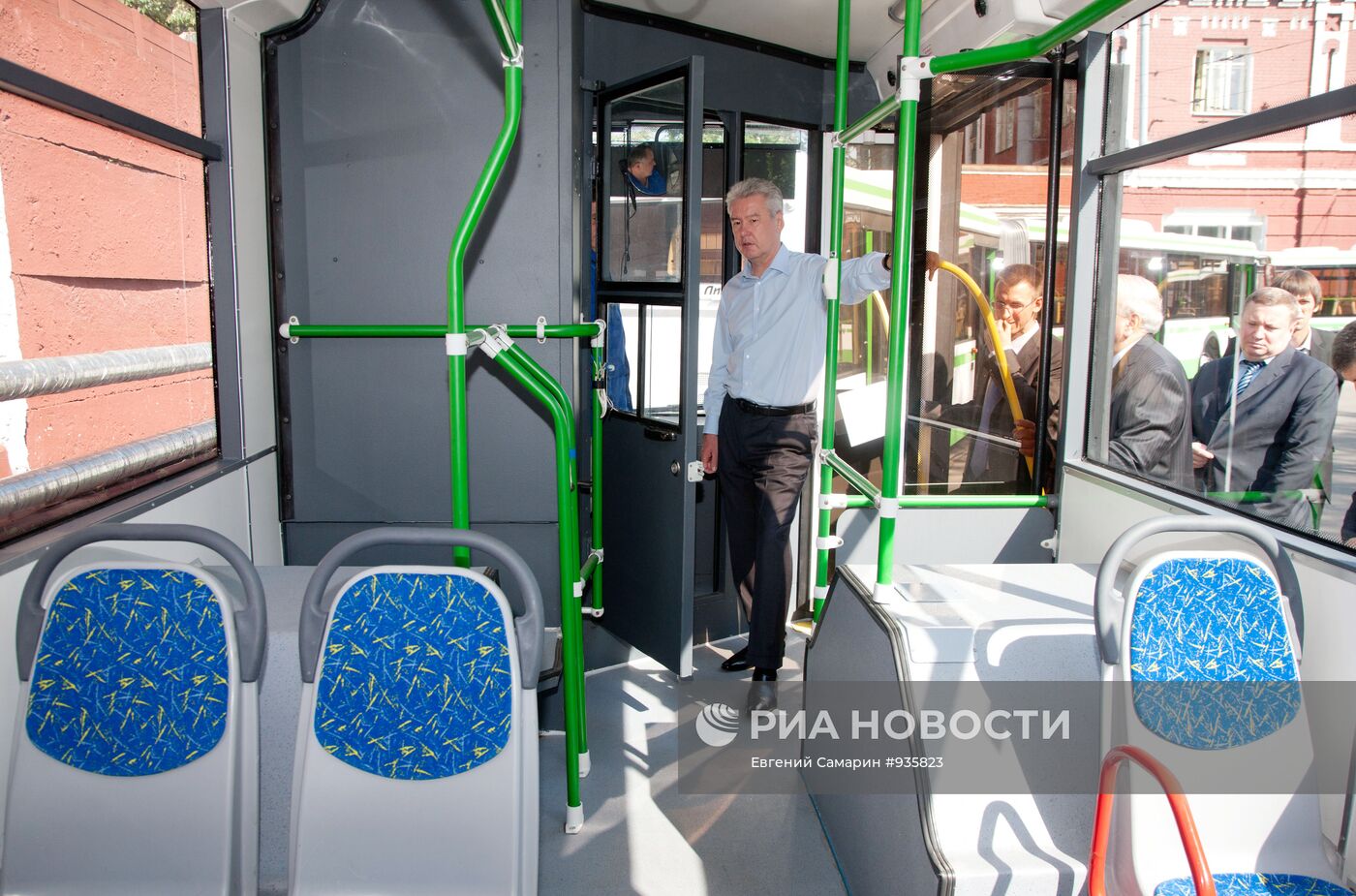 Визит мэра Москвы Сергея Собянина в автобусное депо