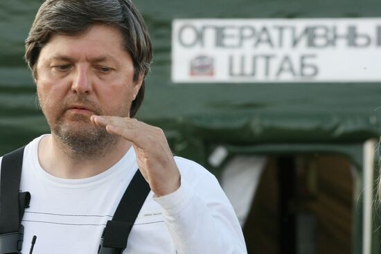 Виктор Олерский посещает место крушения теплохода "Булгария"