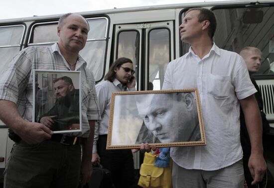 Акция памяти Юрия Буданова в Санкт-Петербурге