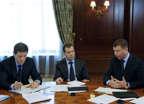 Встреча Д.Медведева с руководителями профсоюзов