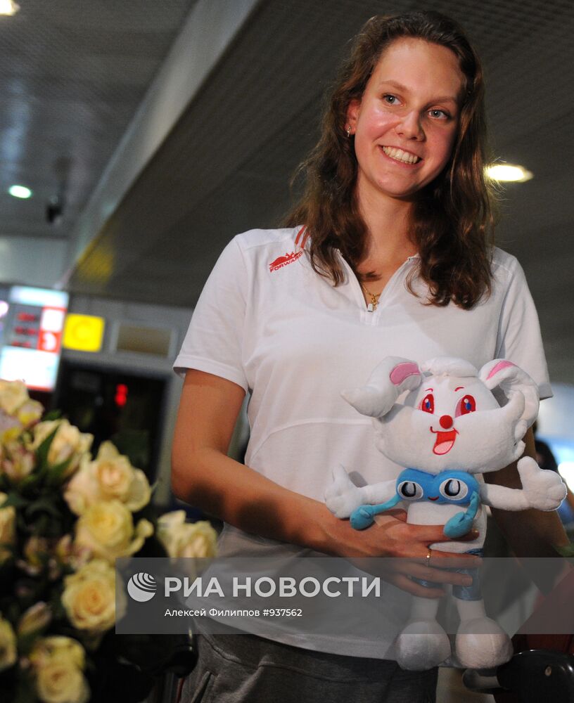 Возвращение сборной России по синхронному плаванию в Москву