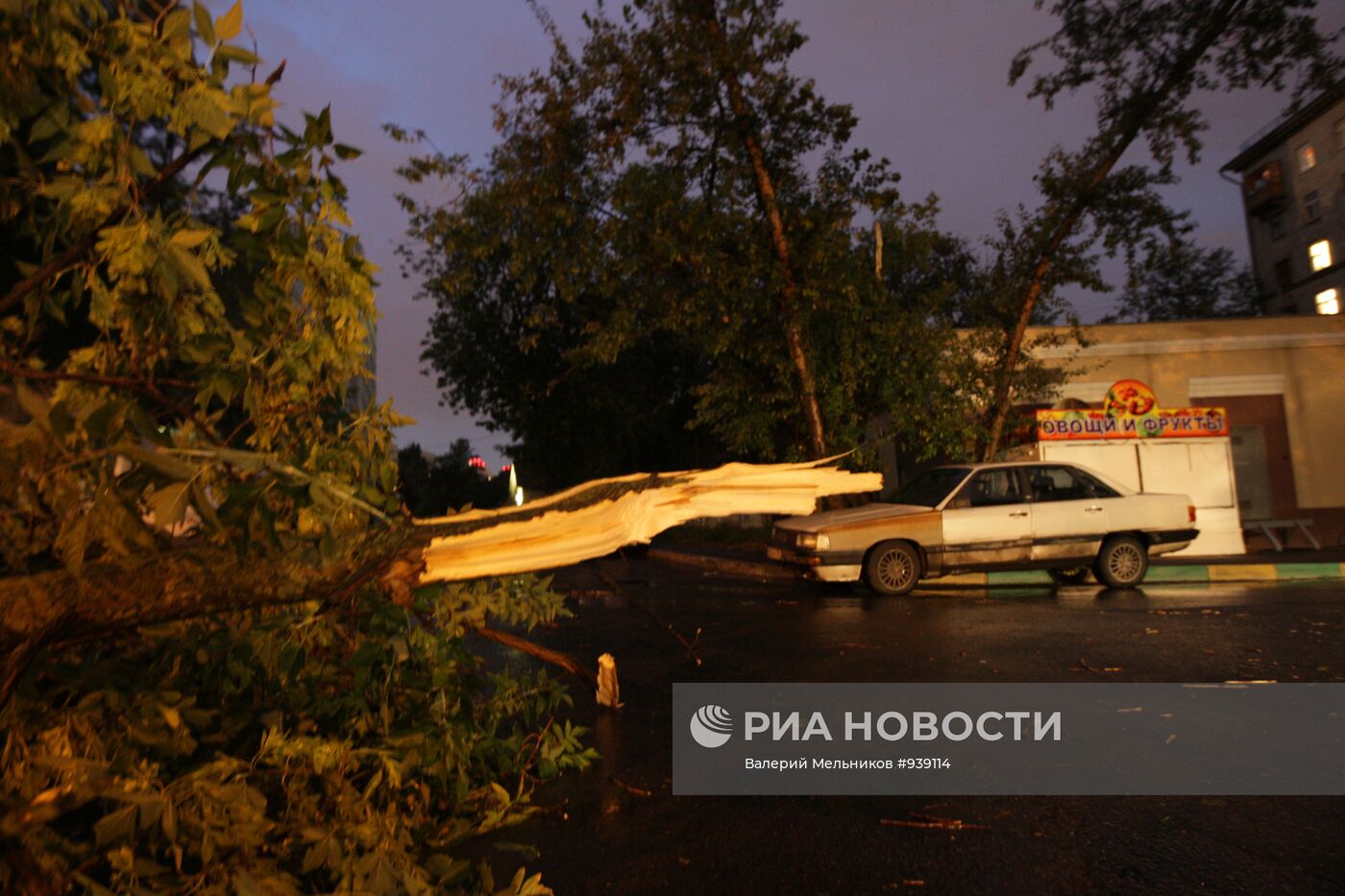 Последствия сильной грозы со шквалистым ветром в Москве