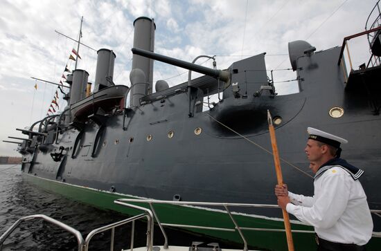 Репетиция военного парада в честь Дня ВМФ в Санкт-Петербурге