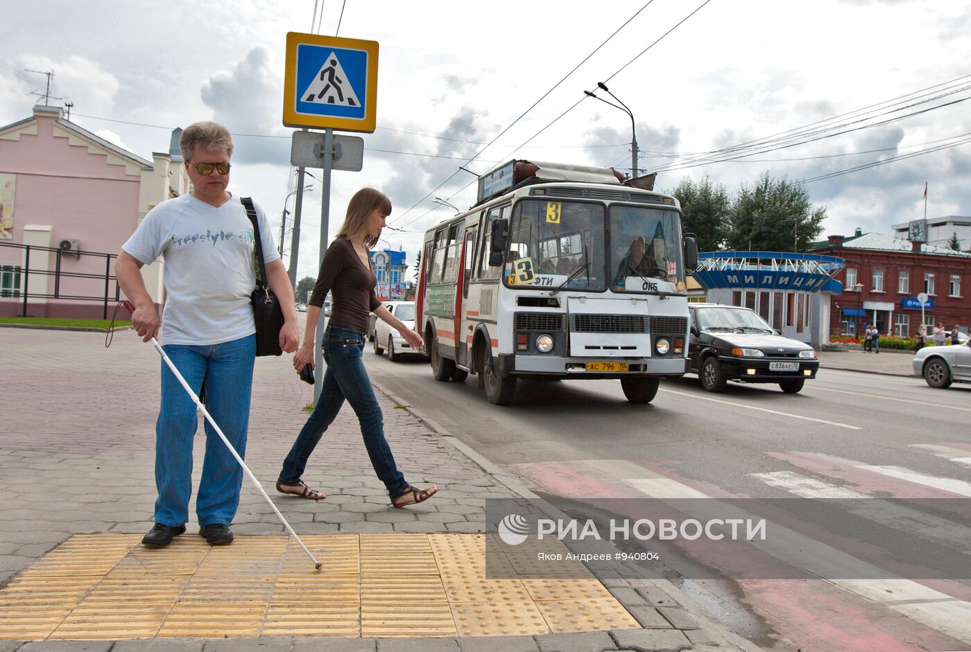 Специальная плитка для слепых появилась у переходов в Томске