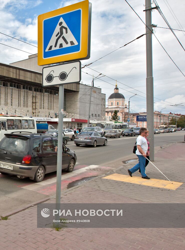 Специальная плитка для слепых появилась у переходов в Томске