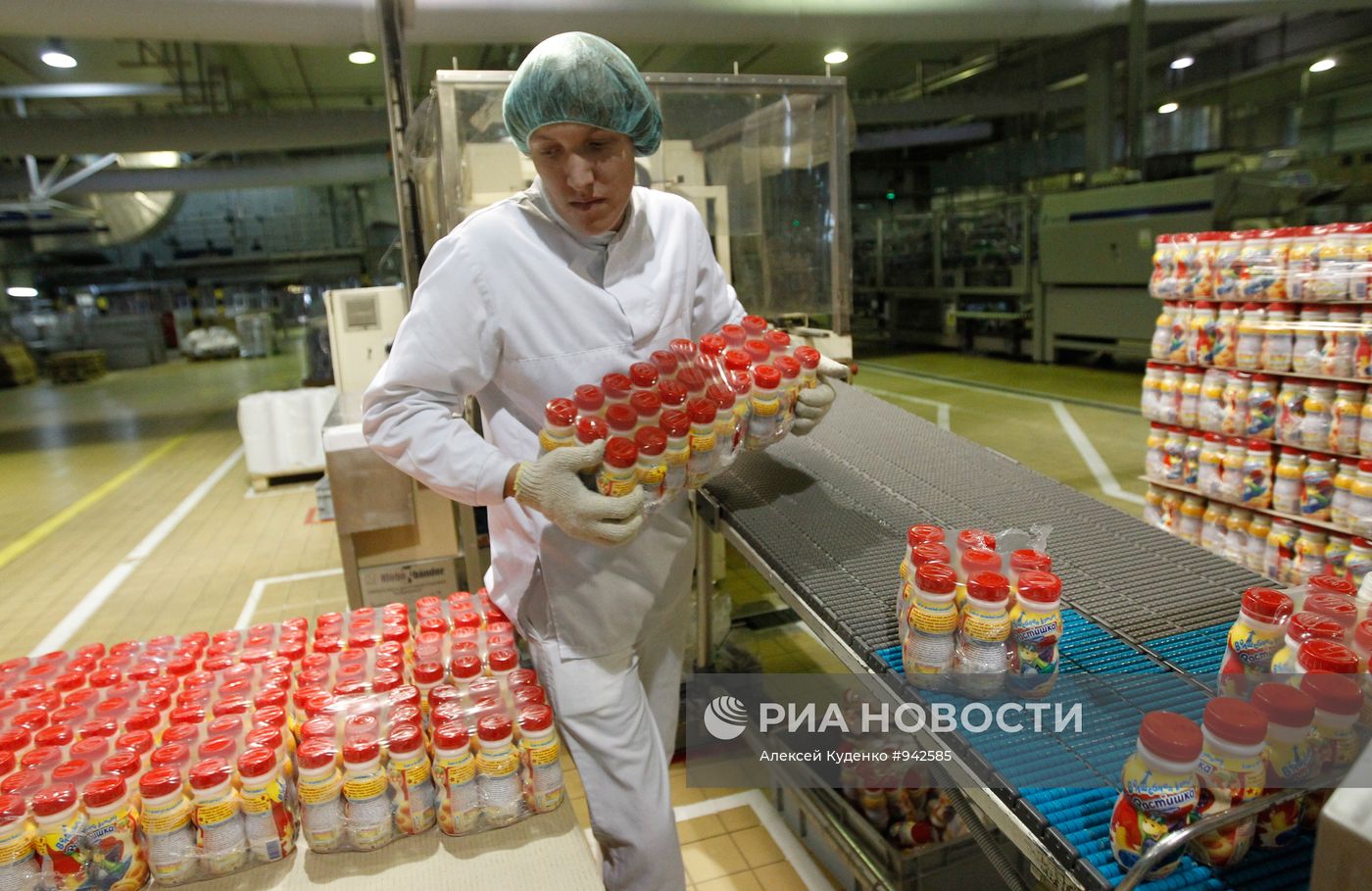 Работа завода Danone-Юнимилк в Московской области