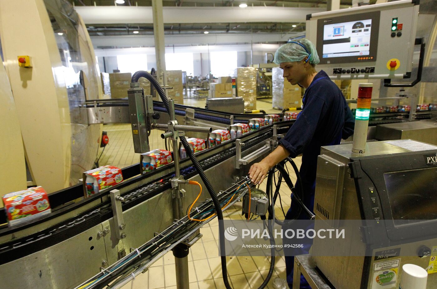 Работа завода Danone-Юнимилк в Московской области