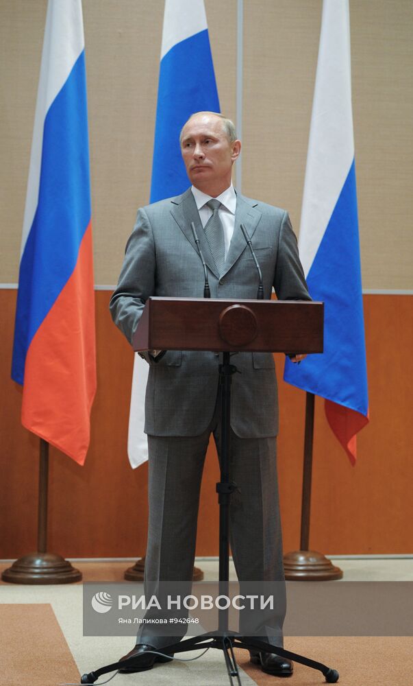 Совместная пресс-конференция В.Путина Ю.Катаайнена в Сочи