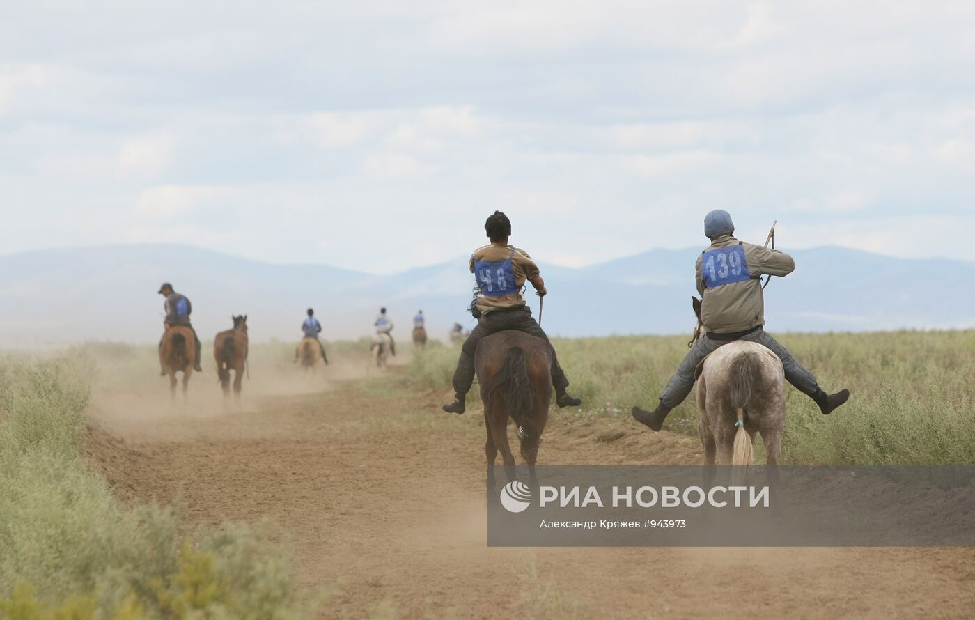 Чемпионат республики Тыва по конным скачкам