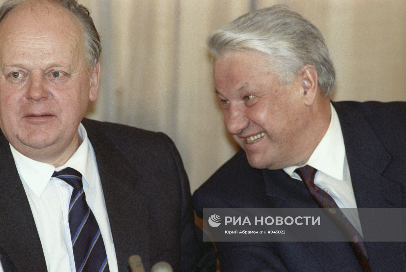 Б.Н. Ельцин и С. Шушкевич