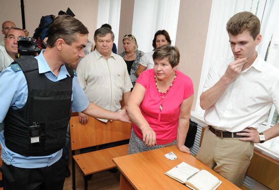 Оглашение приговора Надежде Цапок в Кущевском районном суде
