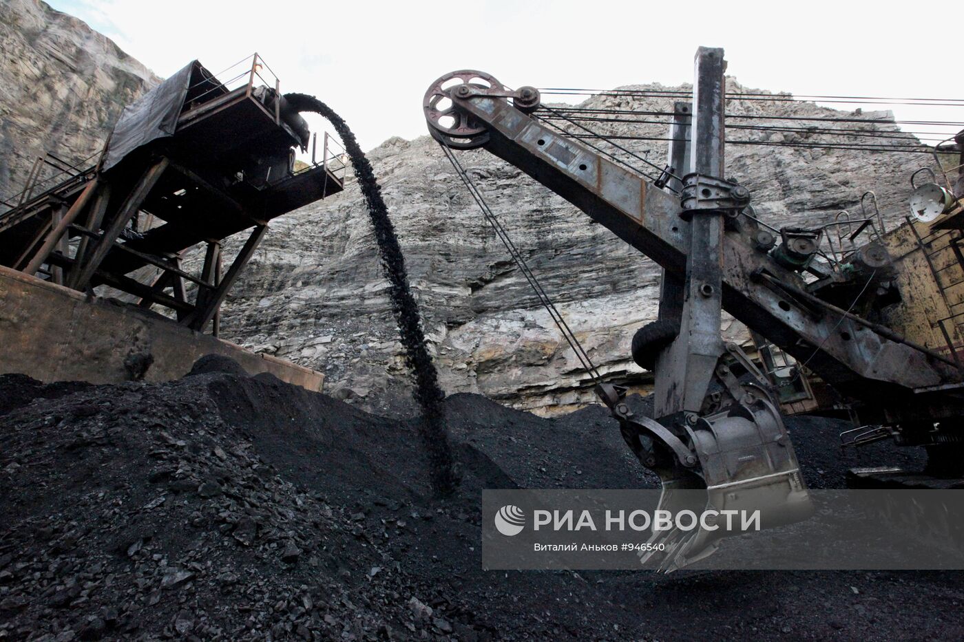 Работа шахтерской смены в Приморском крае