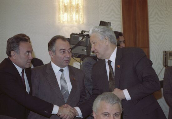 Н.А. Назарбаев и Б.Н. Ельцин