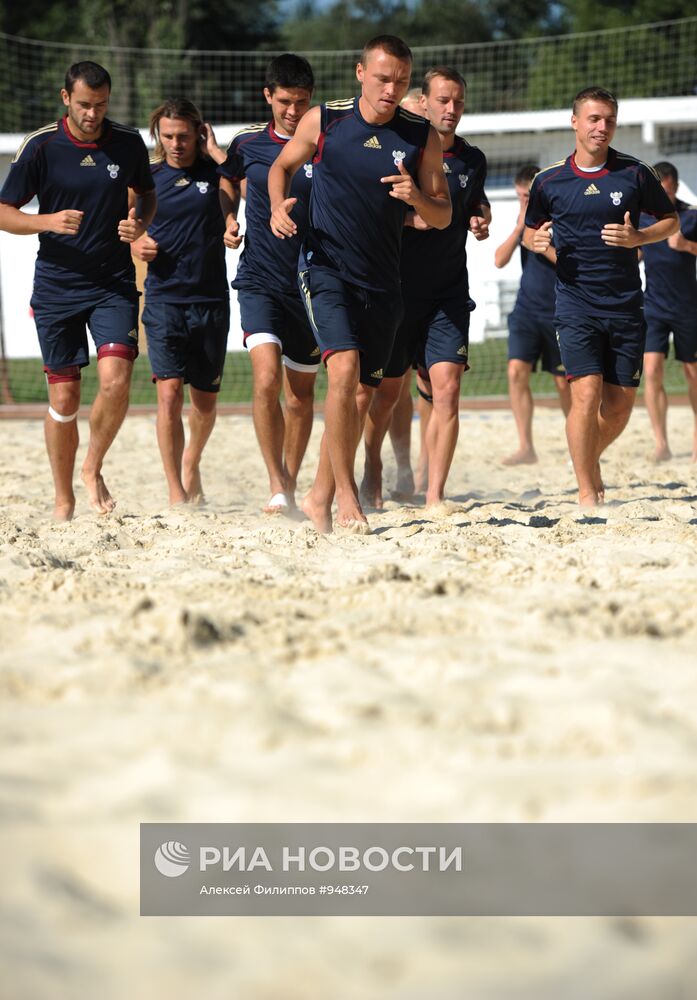Пляжный футбол. Тренировка сборной России