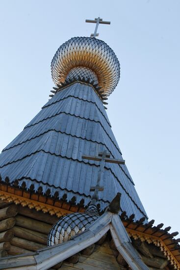 Купол церкви Почозерского деревянного храмового ансамбля