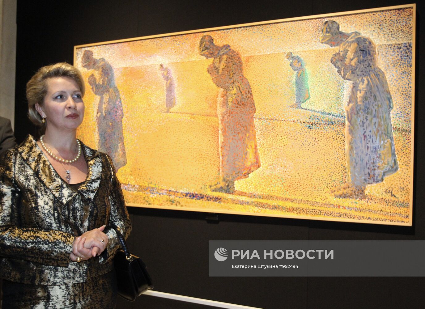 Посещение С.Медведевой выставки С.Дали в ГМИИ имени А.С.Пушкина
