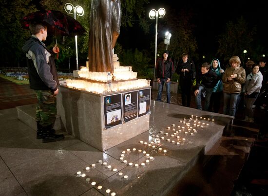 Акция в Томске, посвященная памяти жертв теракта в Беслане