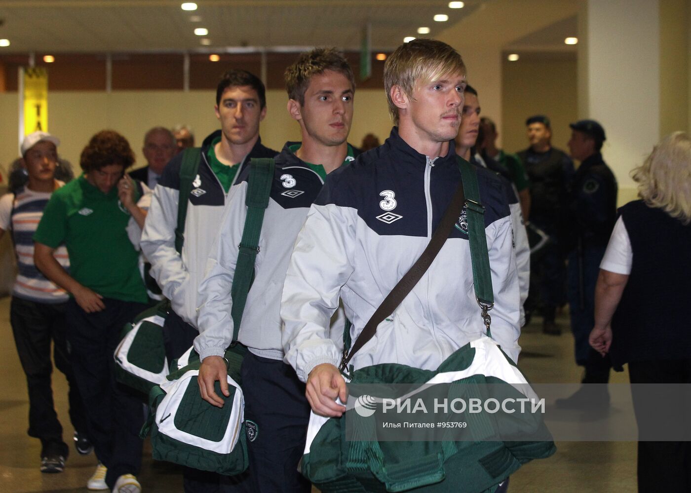 Прилет игроков ирландской сборной по футболу в Москву