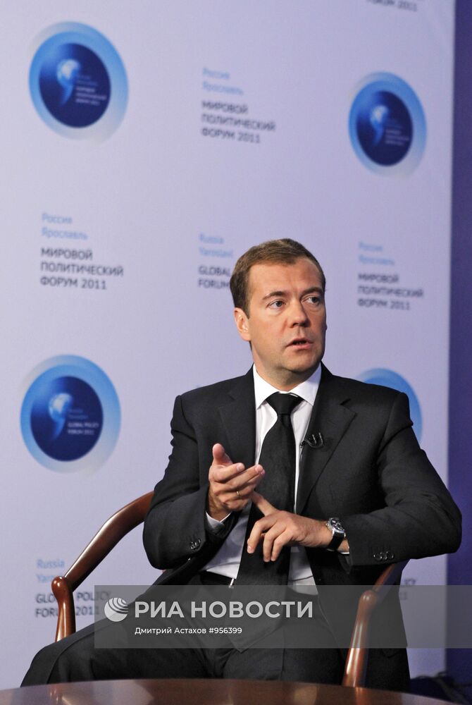 Д.Медведев дал интервью телевизионному каналу "Евроньюс"