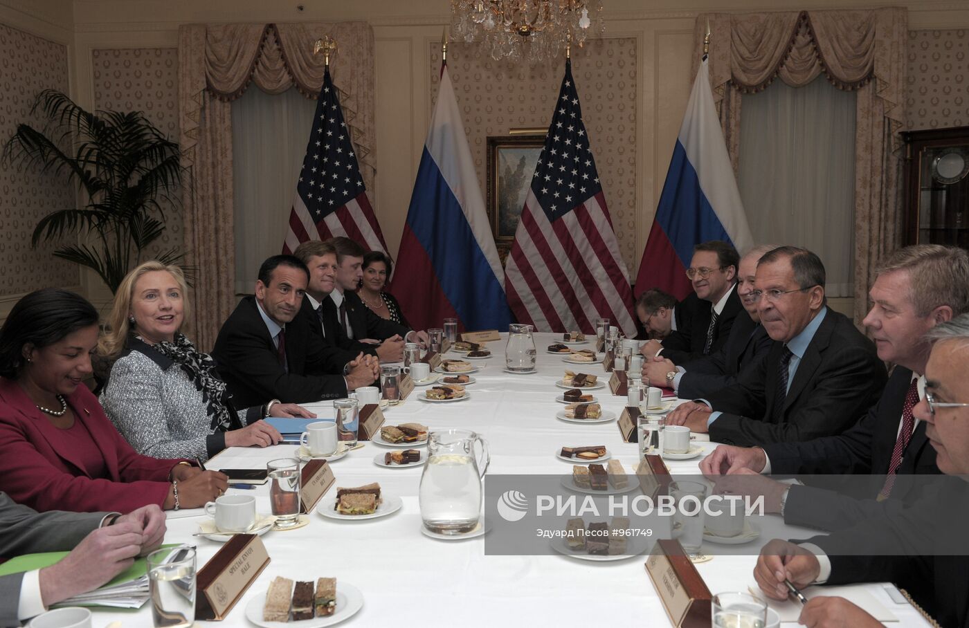 Встреча Сергея Лаврова и Хиллари Клинтон в Нью-Йорке