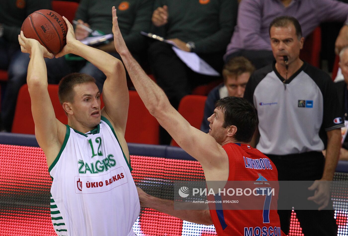 Баскетбол. Кубок Гомельского. Матч ЦСКА - "Жальгирис"