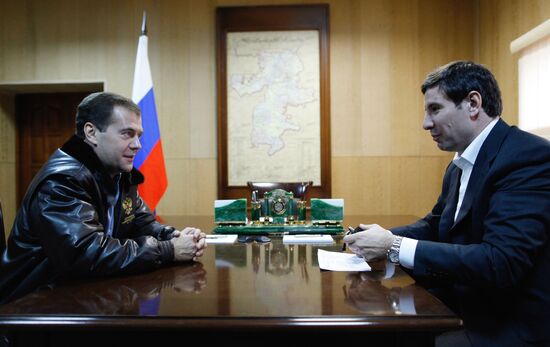 Дмитрий Медведев в Челябинской области на военных учениях