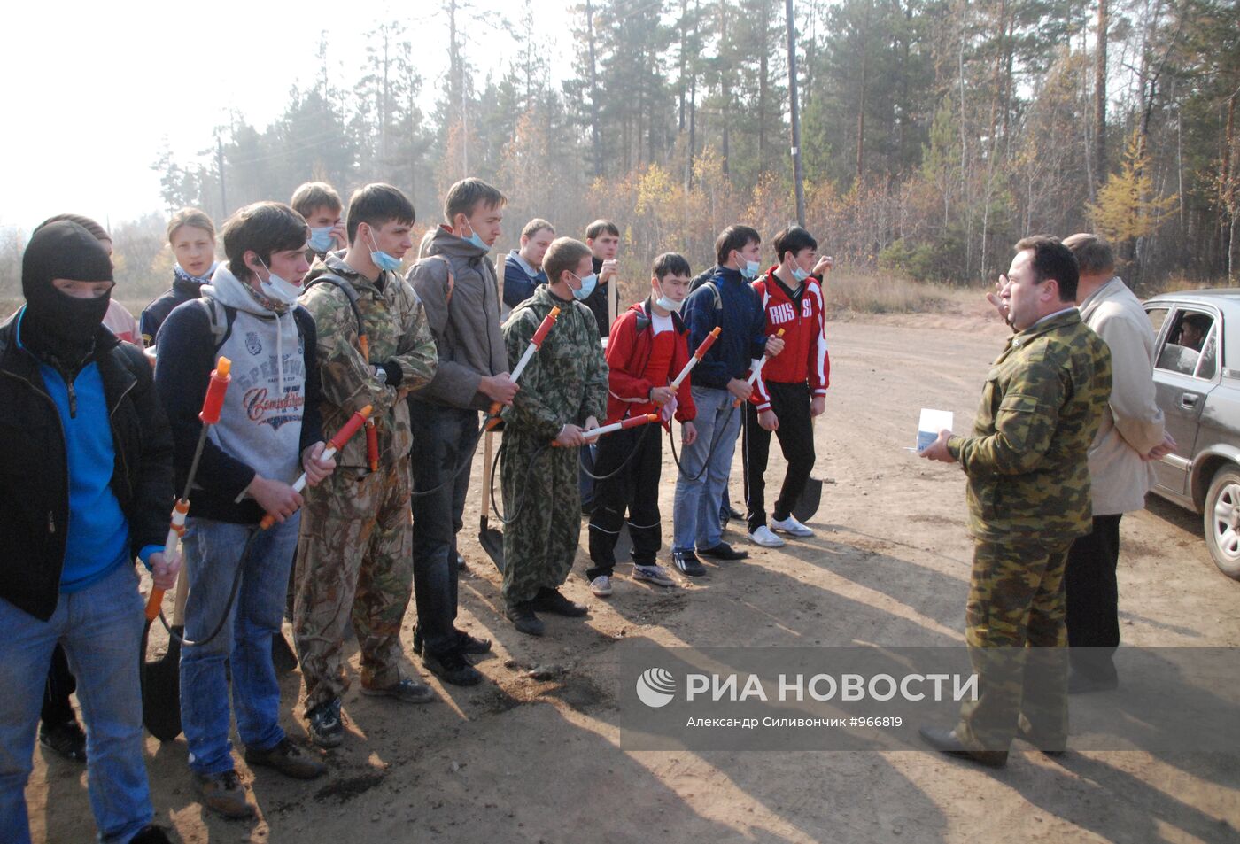 Тушение лесных пожаров в Братске