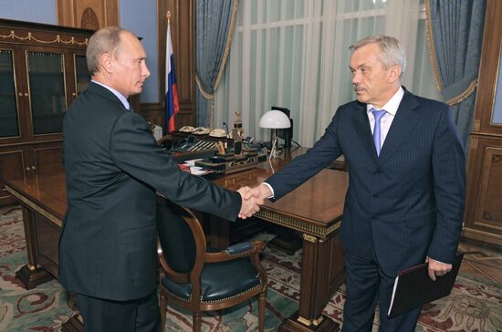 Встреча Владимира Путина с Евгением Савченко