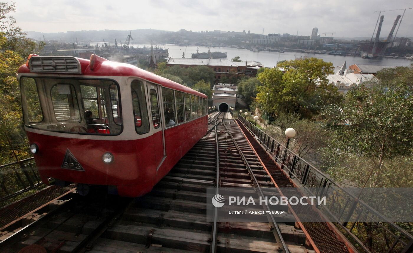 Работа фуникулера во Владивостоке | РИА Новости Медиабанк