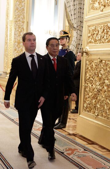 Переговоры Д.Медведева и Т.Сайнясонa в Кремле