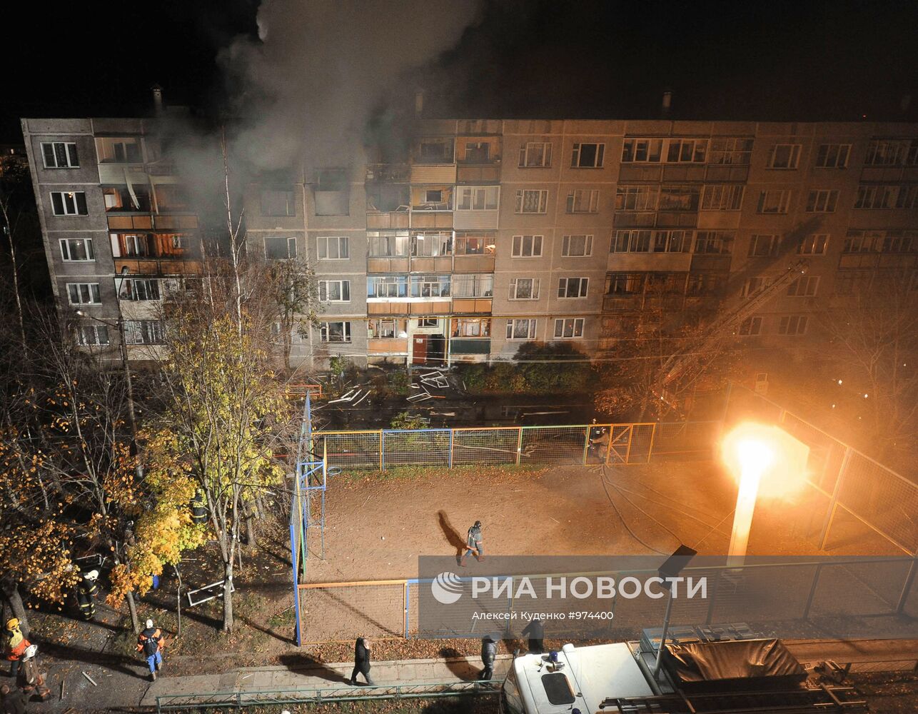 Взрыв бытового газа в жилом доме в подмосковных Бронницах