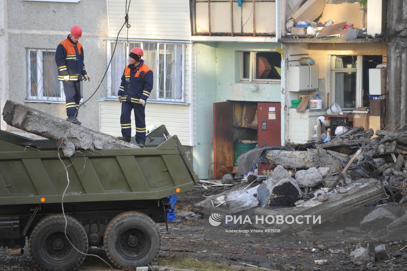 На месте взрыва газа в жилом доме в Бронницах | РИА Новости Медиабанк