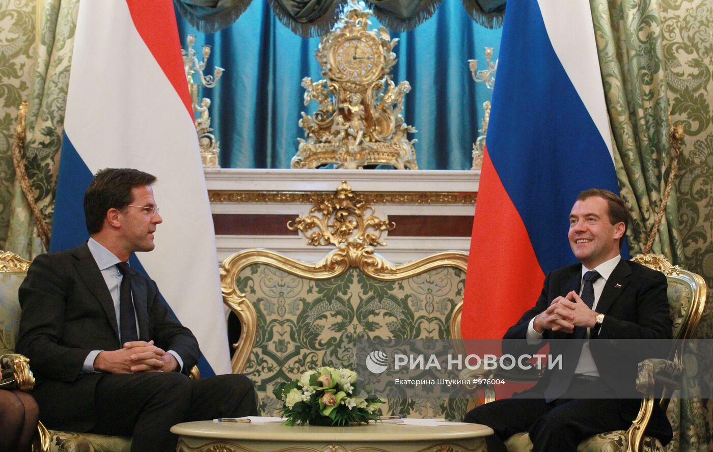 Переговоры Д.Медведева и М.Рютте в Кремле