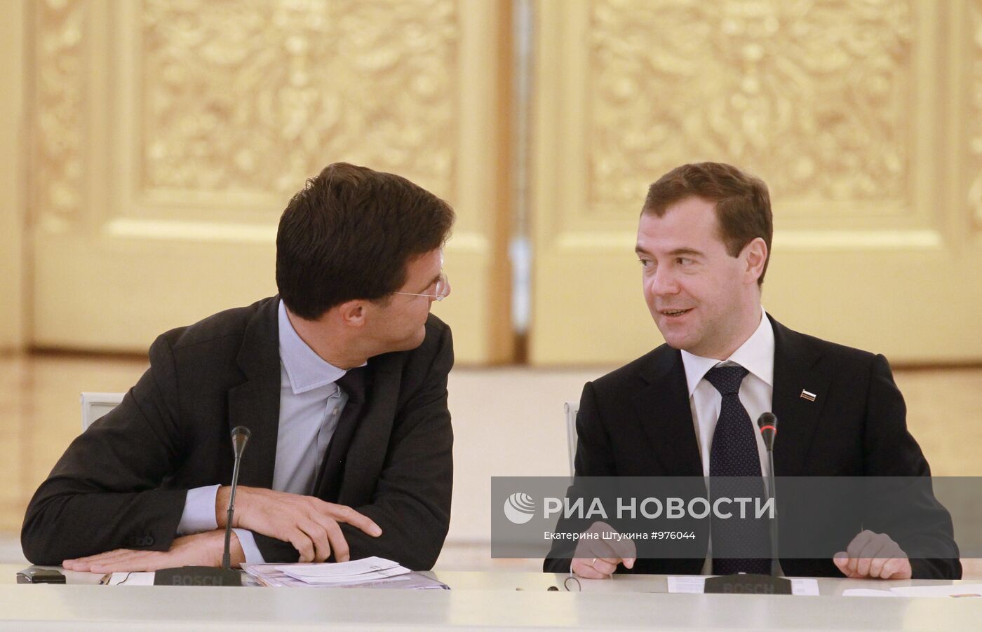 Переговоры Д.Медведева и М.Рютте в Кремле