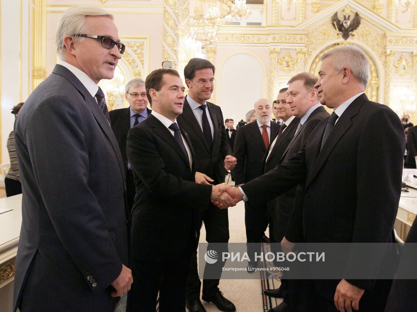 Переговоры Д.Медведева и М.Рютте в Кремле