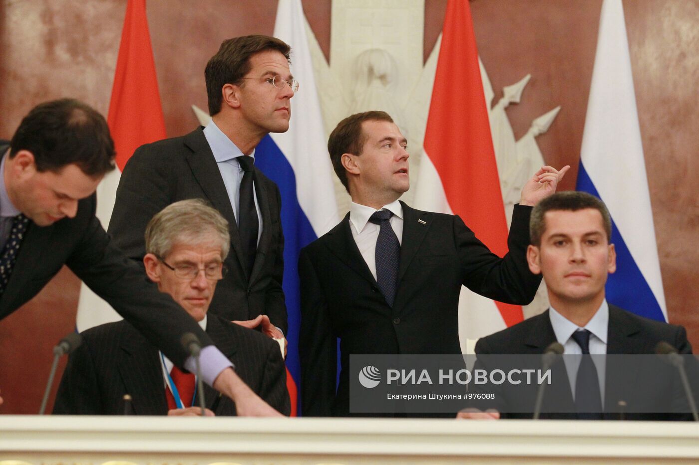 Переговоры Д.Медведева и М.Рютте в Кремле