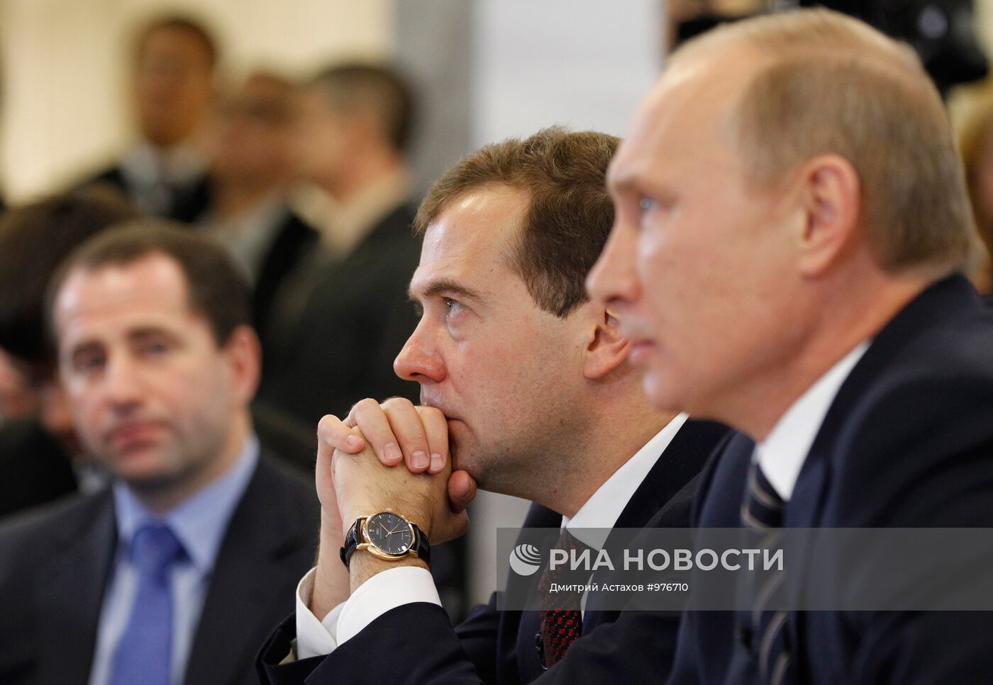 Посещение Д.Медведевым штаба партии "Единая Россия"