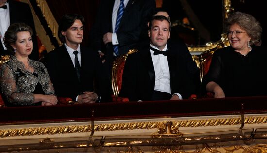 Д.Медведев на открытии исторической сцены Большого театра