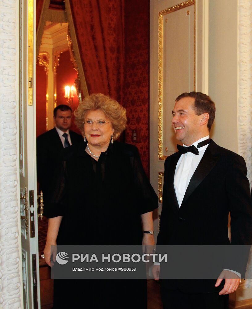 Д.Медведев на открытии исторической сцены Большого театра