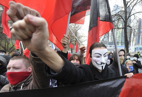 Акция "Антифашистский марш" в Москве