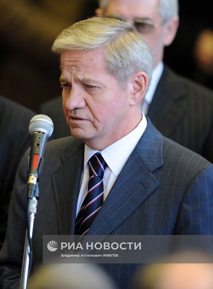 Церемония прощания с тренером Валентином Ивановым