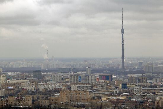 Строительство высотных зданий комплекса "Москва-Сити"