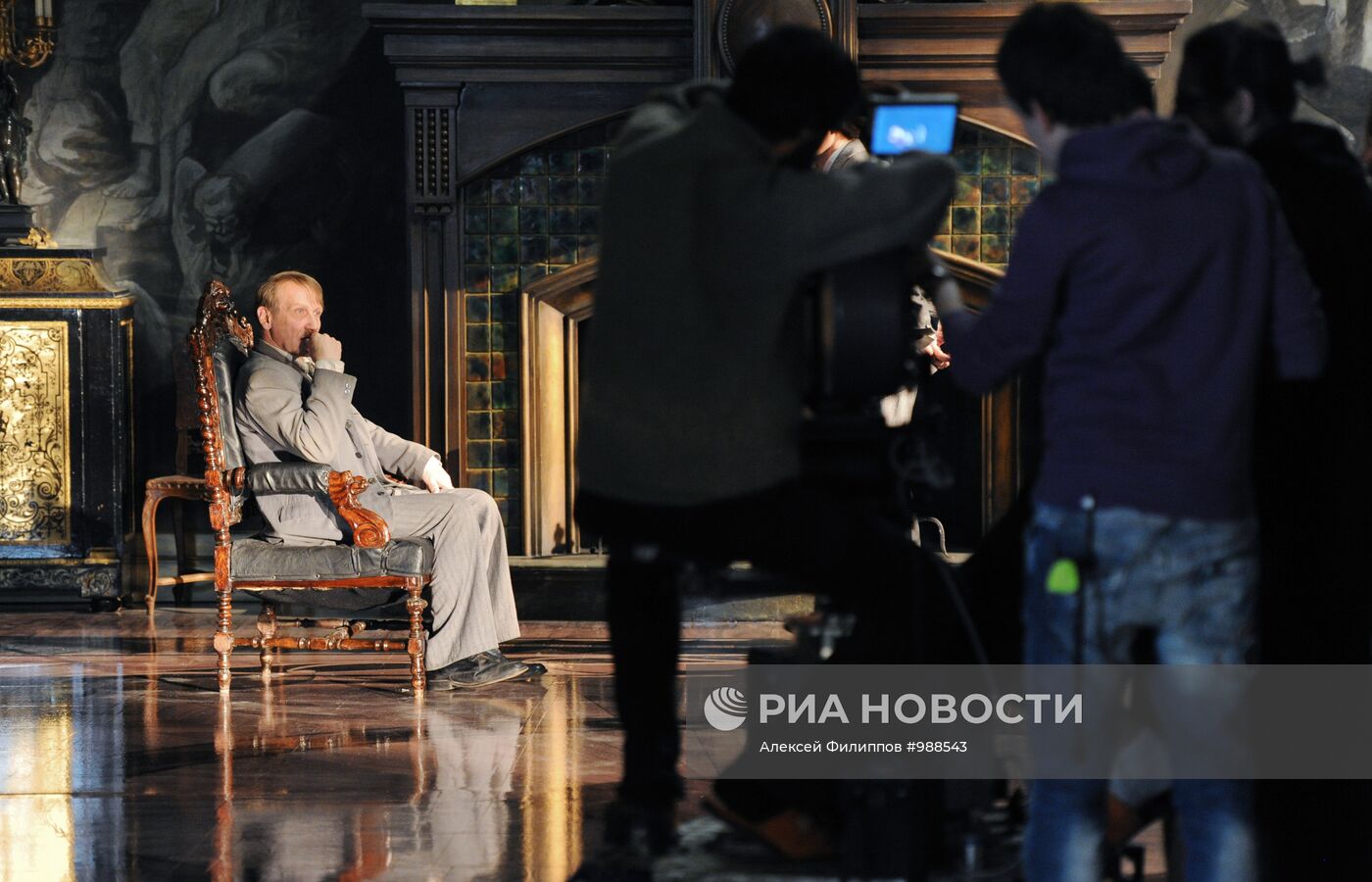 Съемки фильма Карена Шахназарова "Белый тигр"