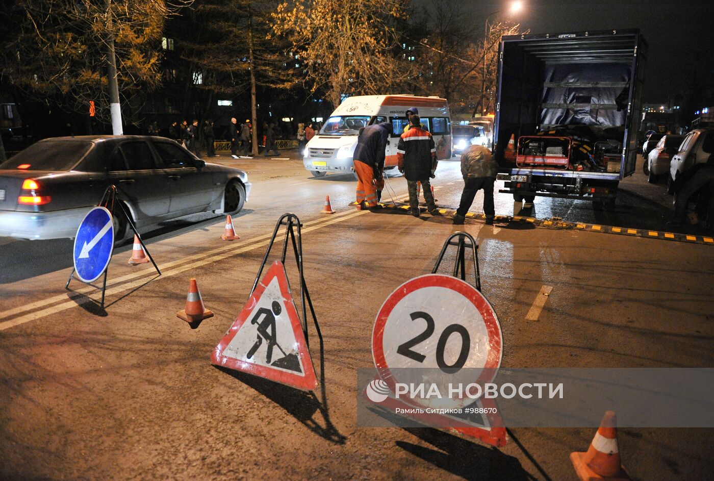 Установка "лежачих полицейских" на Бирюлевской улице