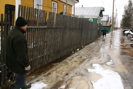 Подтопление жилых домов в Архангельске