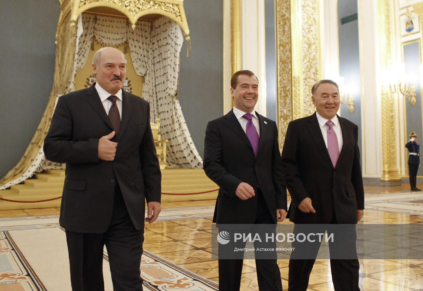 Встреча Д.Медведева, А.Лукашенко, Н.Назарбаева в Кремле